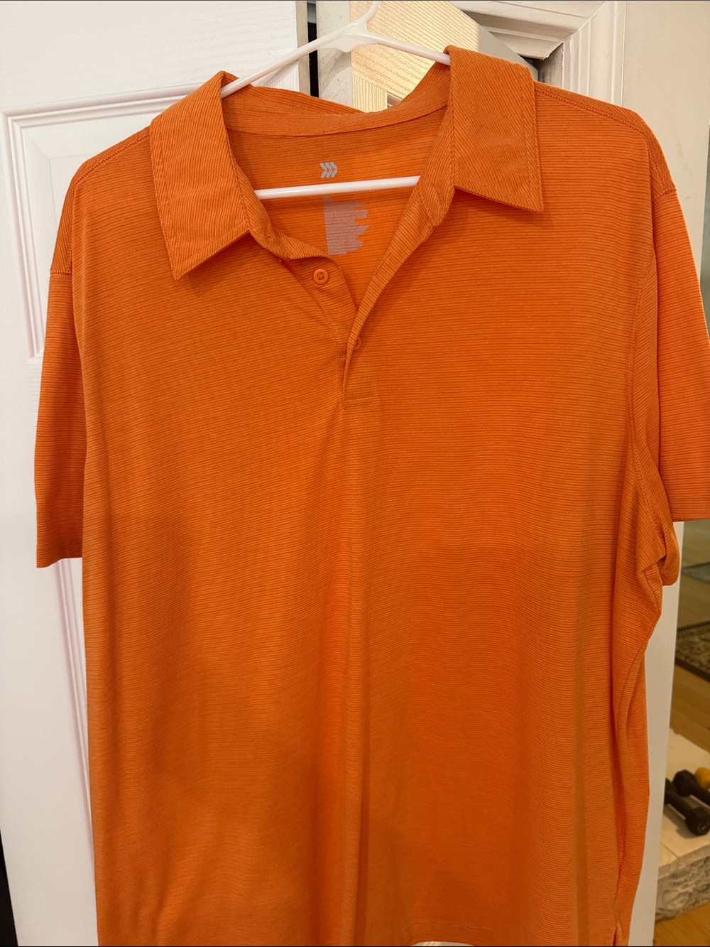 Men's Bright Orange Short-Sleeve Polo